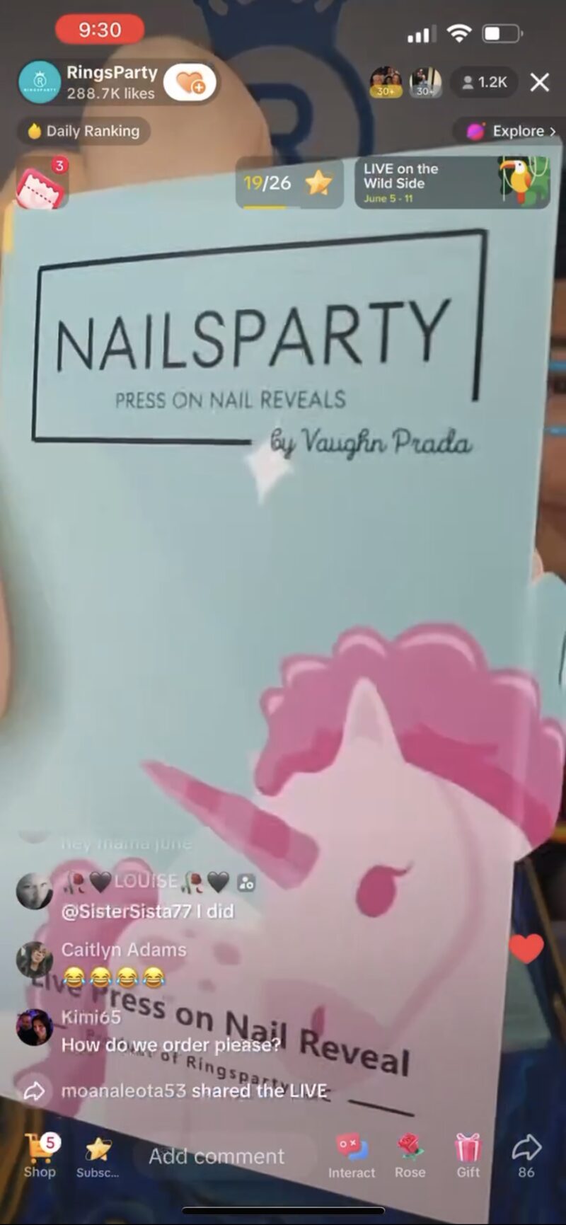 Nailsparty press-on nail reveal by Vaughn Prada